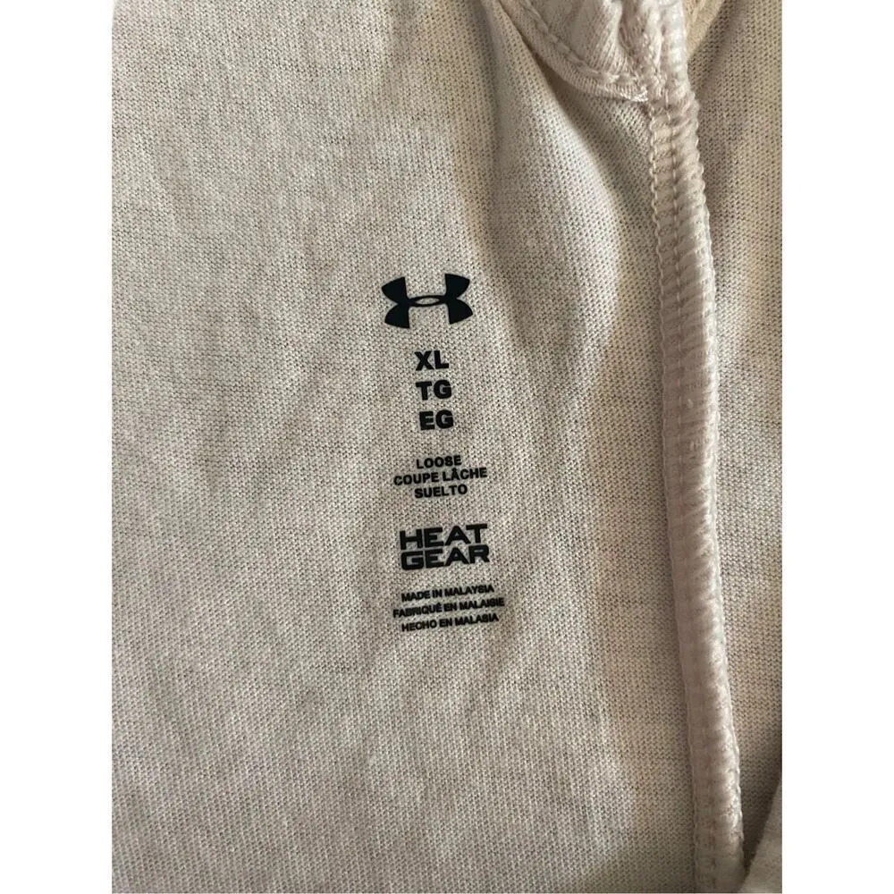 Under Armour Heat Gear Crossback Tank Top Everyday Athletic Athleisure Baby Pink - Image 4