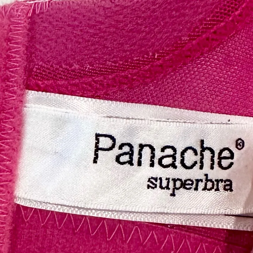 Panache Superbra Ariza Balconette Vibrant Pink Floral Lace Bra - Size: 32HH - Image 3