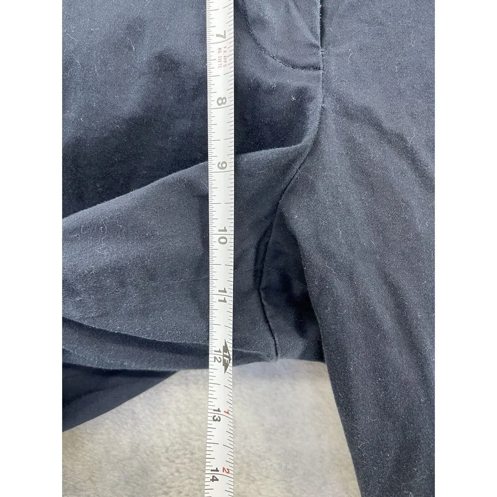 Lane Bryant Women's Capri Pants Solid Navy Blue Size 14 Belted Cotton Blend - Image 8