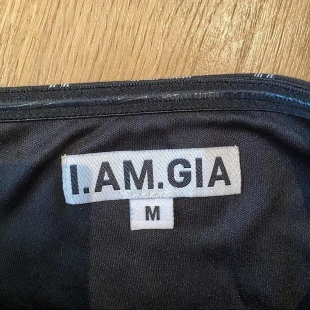 I.AM.GIA Heist Plaid Tube Top in black and white - Image 3