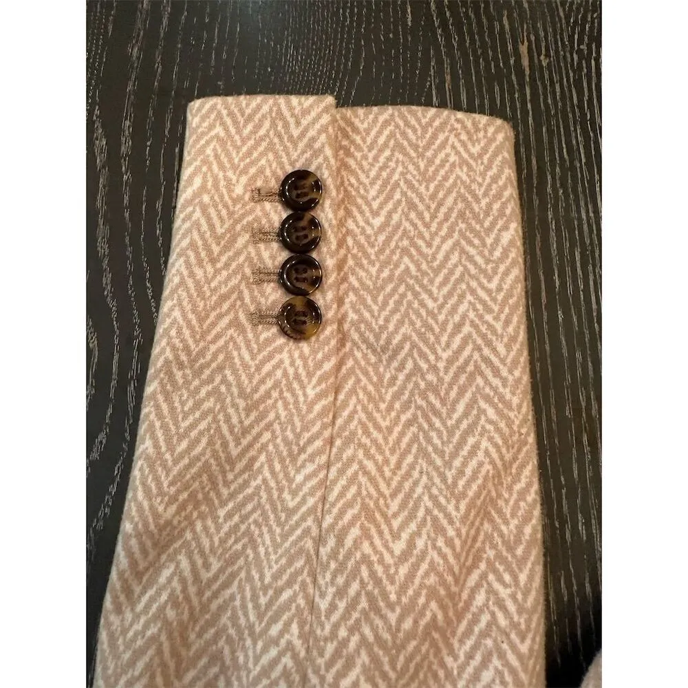 Ann Taylor Women's Gray Herringbone Blazer Size 6 Business Casual - Image 7