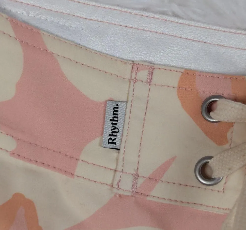 Rhythm Mimi Floral Board Shorts Pink and White Size 4 Surf Swim - Image 5