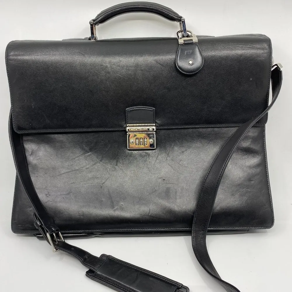 MONT BLANC Leather Briefcase - Image 2