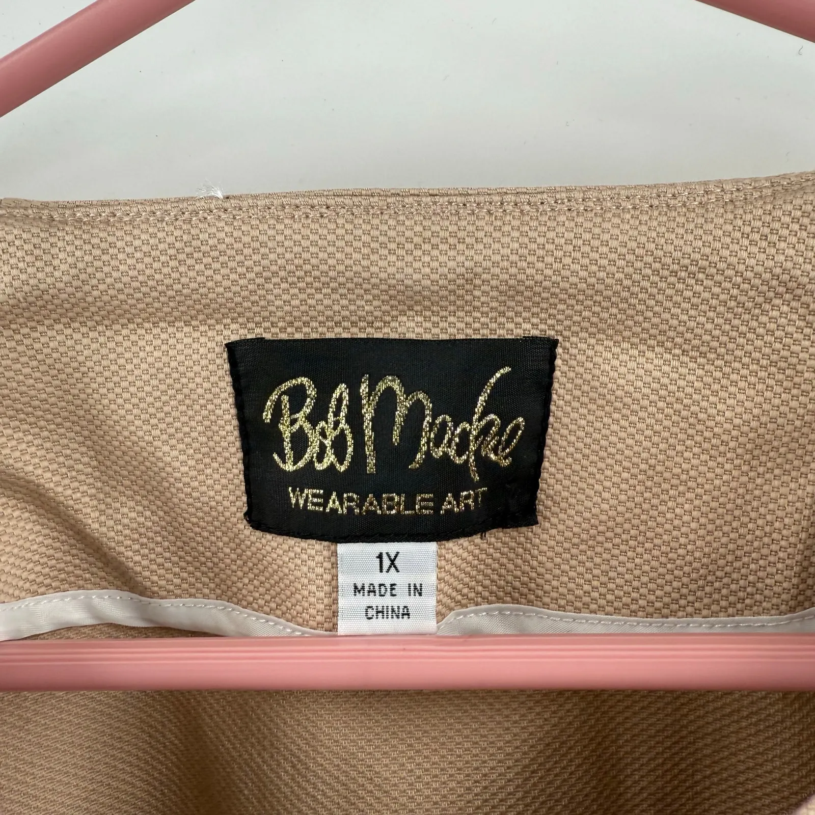 BOB MACKIE Wearable Art Jacket Size 1X Blazer Lagenlook Artsy Plus Curvy Stretch - Image 3