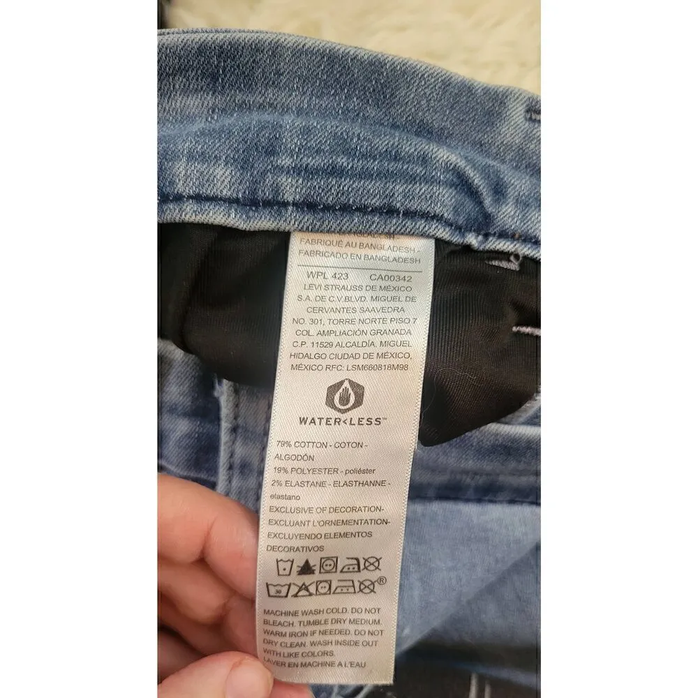 Denizen by Levi High Rise Ankle Skinny Jeans Womens Size 6 W28 Distressed, Fraye - Image 8