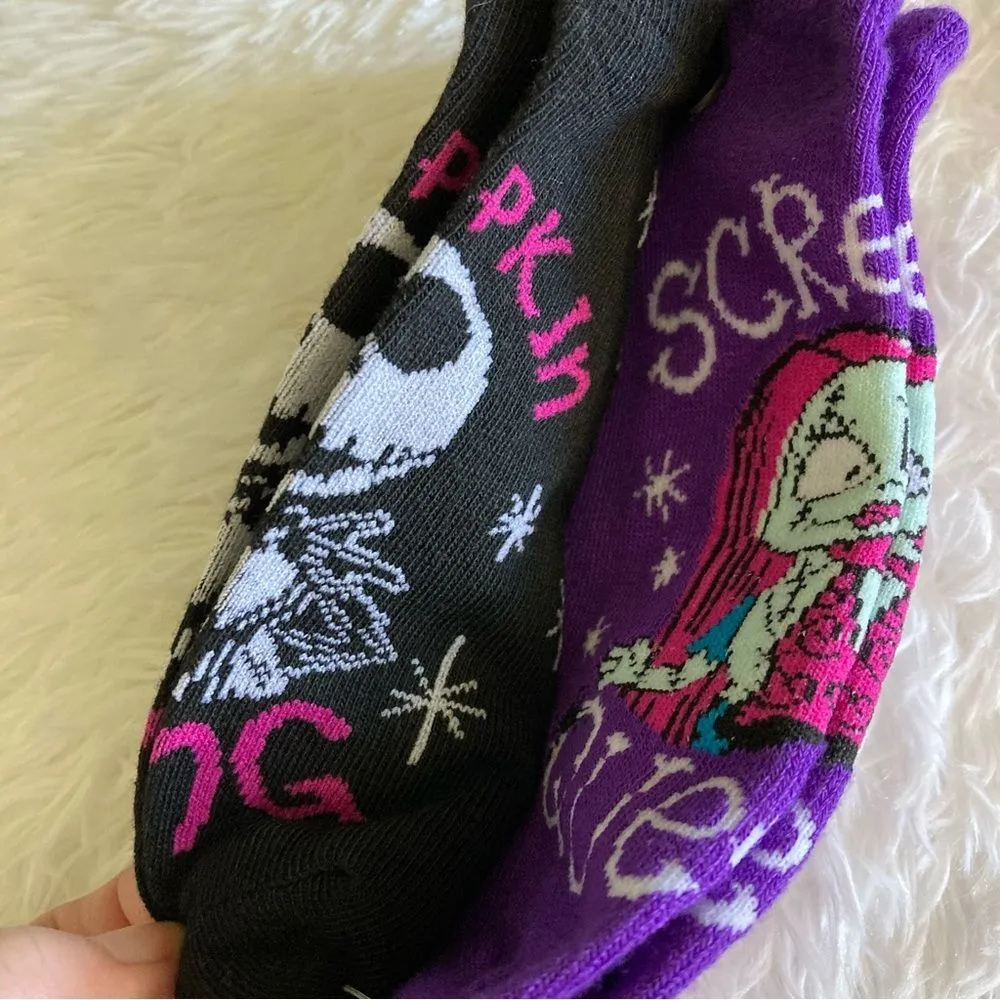 The Nightmare Before Christmas 2 Pairs No Show Socks NWT Jack & Sally - Image 9