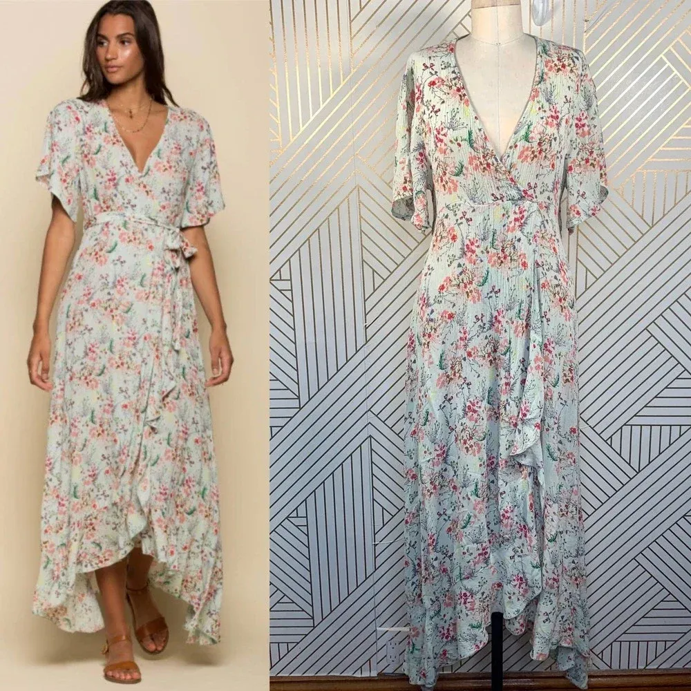 RAGA Secret Escape Floral Faux Wrap‎ Maxi Dress - Image 2
