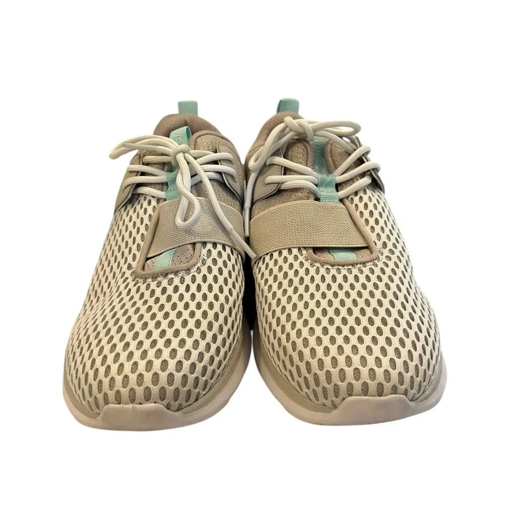 Vionic Coro Tan and Teal‎ Mesh Lace Up Athletic Walking Sneakers Size 8.5 - Image 4