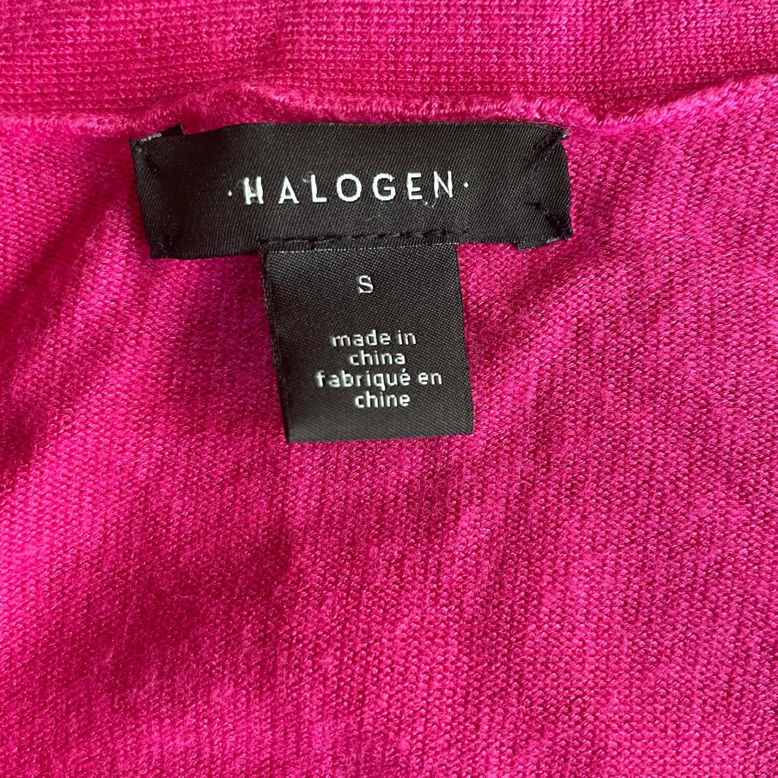 Halogen Open Front Cardigan Womens Small Pink Tie Sleeves Essentials - Image 4