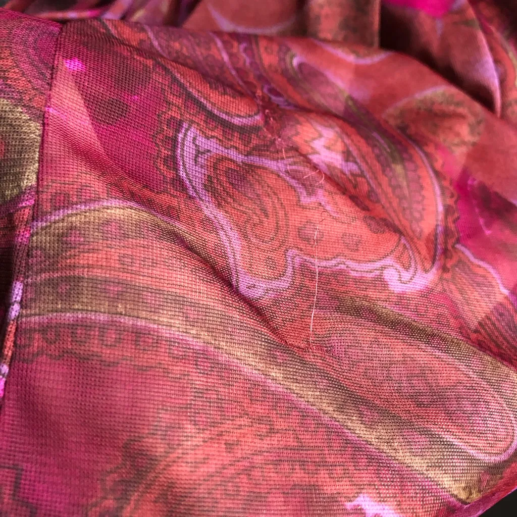 Vintage NWt Forever 21 Y2K 2000s magenta Paisley Print Sleeveless Dress Fairy - Image 6