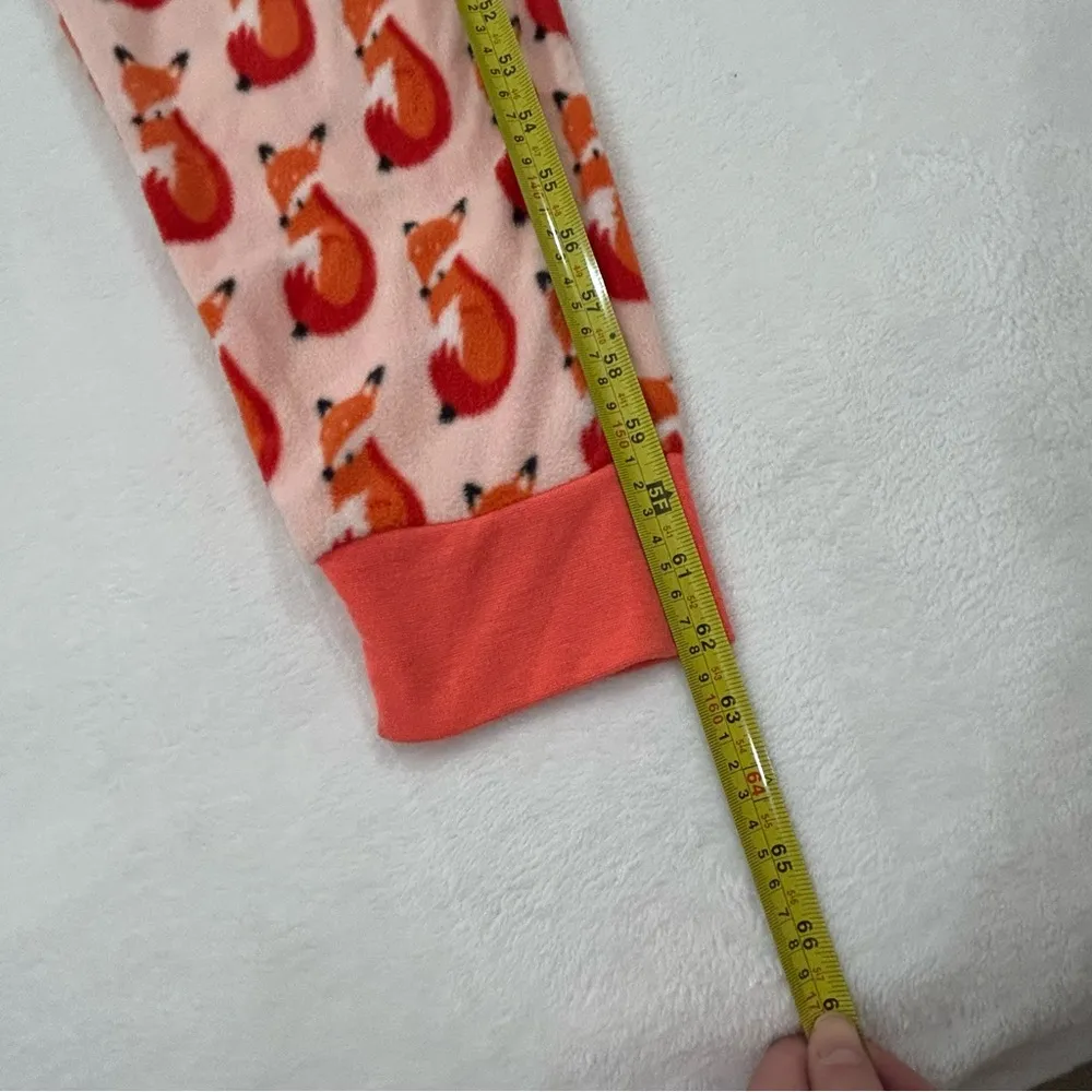 Bottoms Out Gal Micro Fleece One Piece Fox Pajama Jumpsuit Costume Women’s XL Pink - Image 4