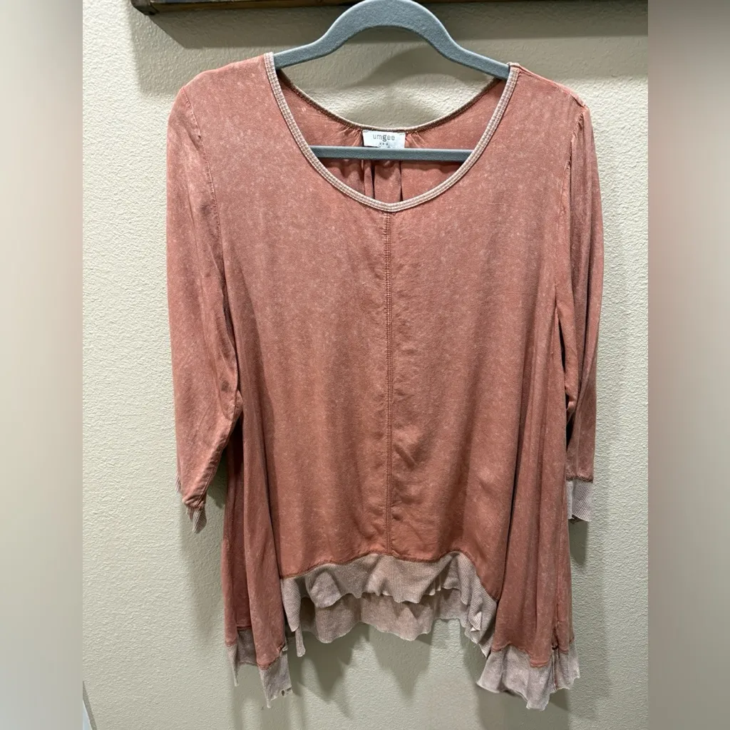 Umgee  Scoop Neck Long Sleeve Tunic Top - Image 3