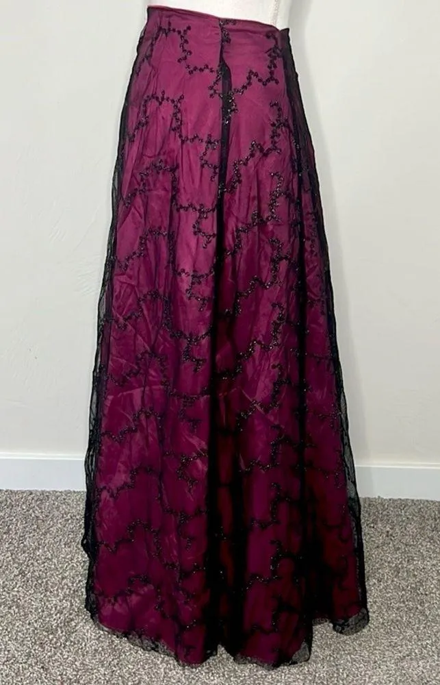 Vintage Formal Prom Maxi Skirt Black Size undefined - Image 8