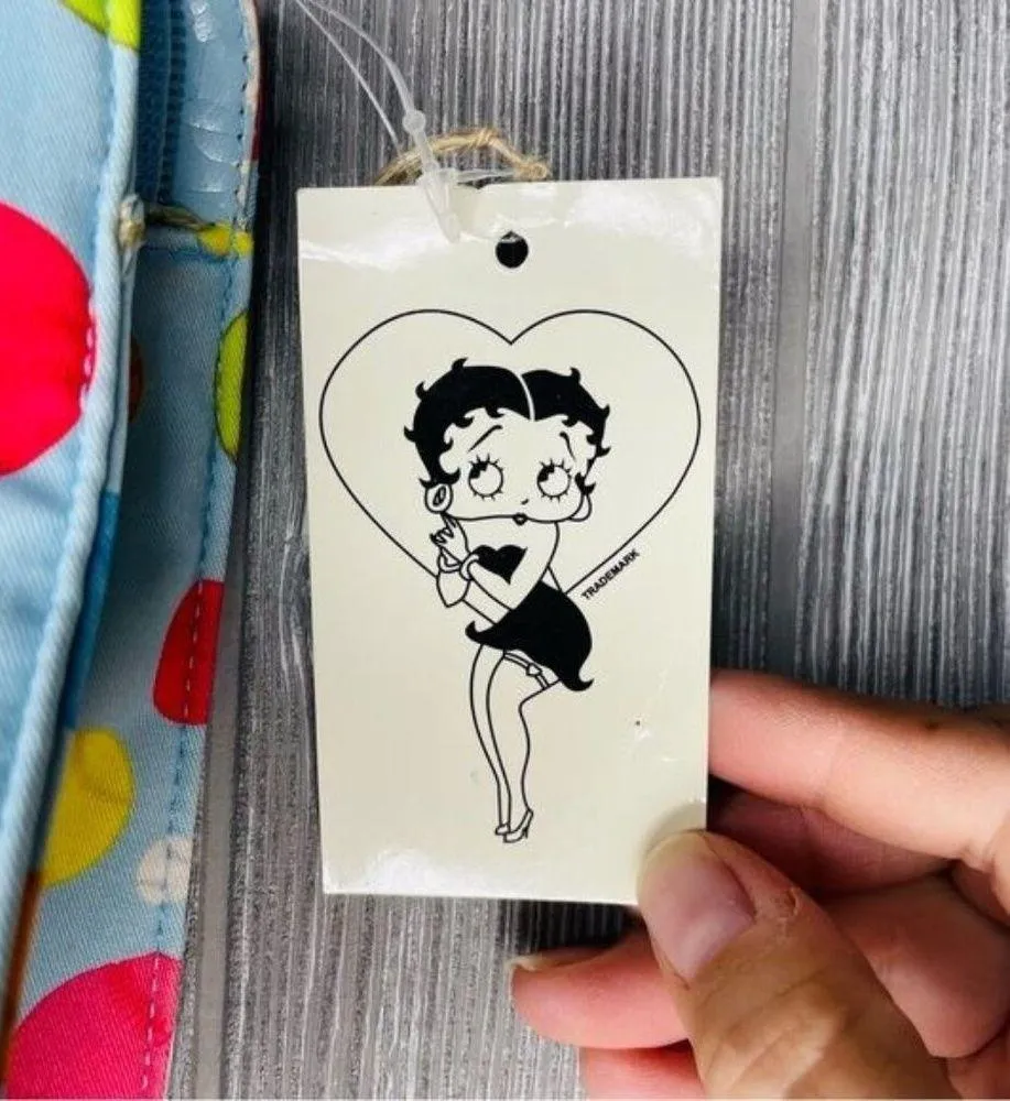 Vintage 2004 Betty boop batter up baseball themed purse handbag , bag damage diy - Image 4