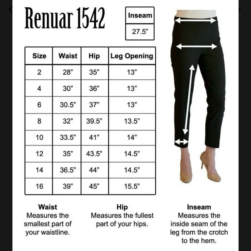 Renuar Cigarette Ankle White Pull On Stretch Pants Size 2 - Image 6