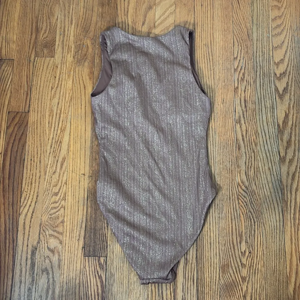 Andie Swim Oahu Lace-Up One-Piece Swimsuit sparkle Latte‎ size S NWT - Image 8