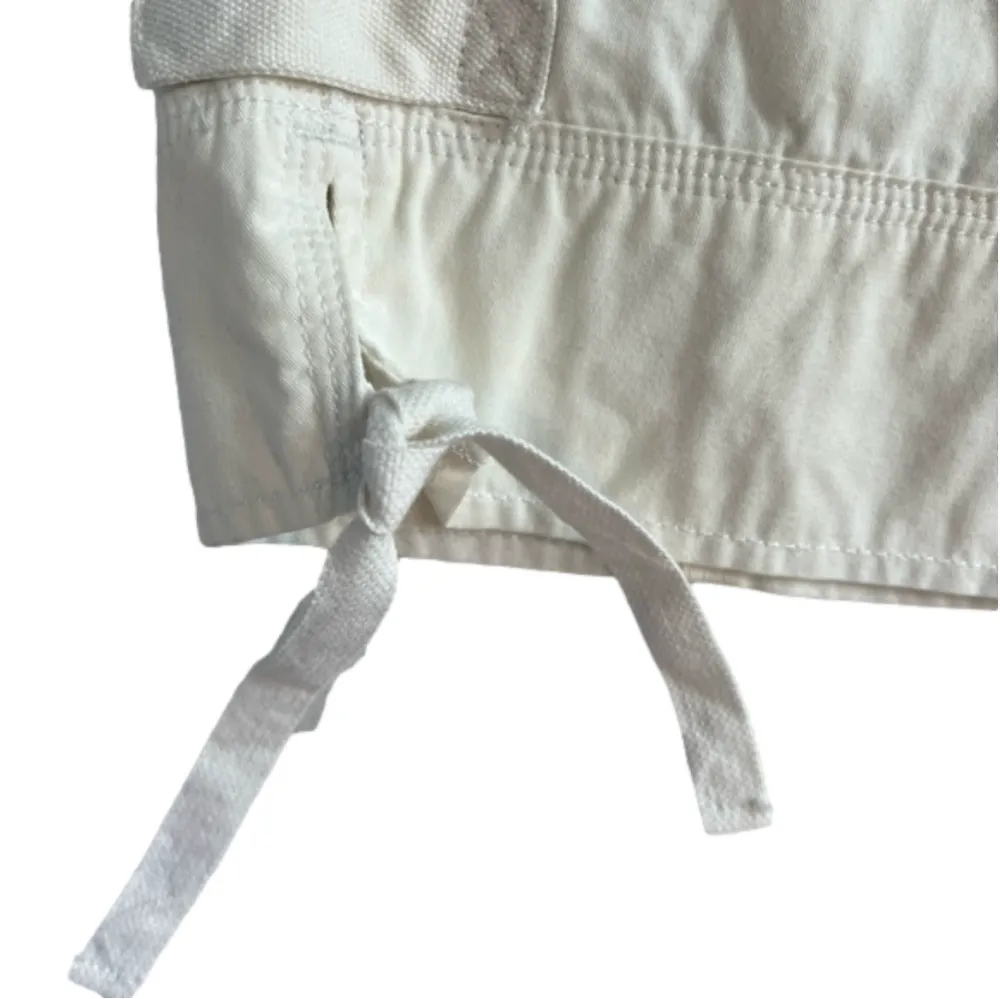 White House Black Market White Dragonfly Embroidered Crop Pants, Size 8 - Image 6