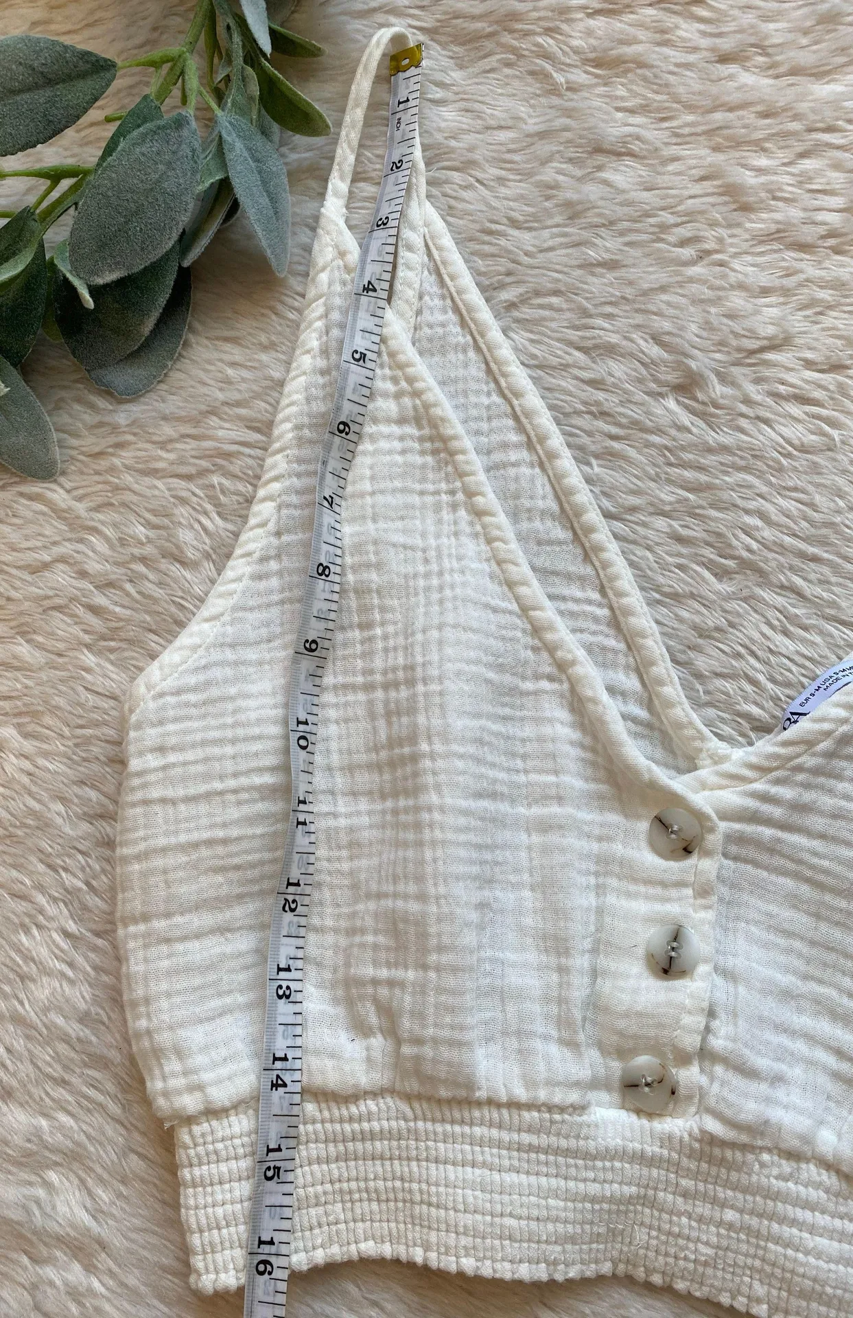 ZARA White Crop Tank - Image 3