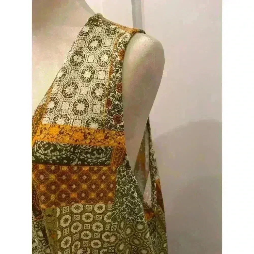 Cato Patchwork Boho Geometric Longline Lightweight Vest, sz 22/24W - Image 6