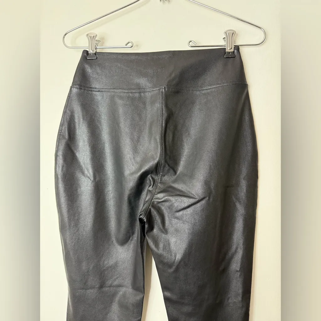 Tuckernuck black faux, leather high waisted wide waistband pants leggings. S - Image 9