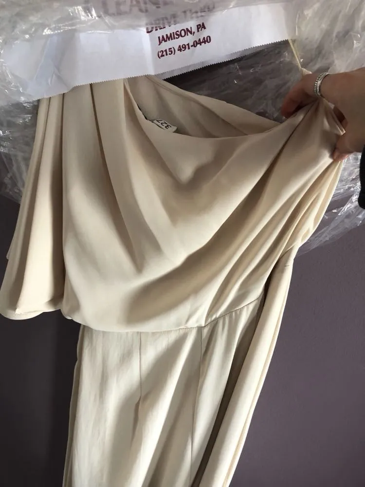 One Shoulder Jumpsuit Tan Size XS - Image 3