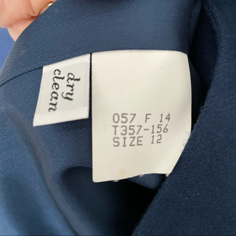 Pendleton 100% Wool Blue Navy Jacket Vintage Schoolboy Lined Blazer Size 12 - Image 8