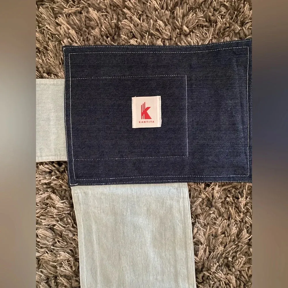 Indonesian Designer unisex funky utility style wrap denim belt Jakarta fashion Blue - Image 4