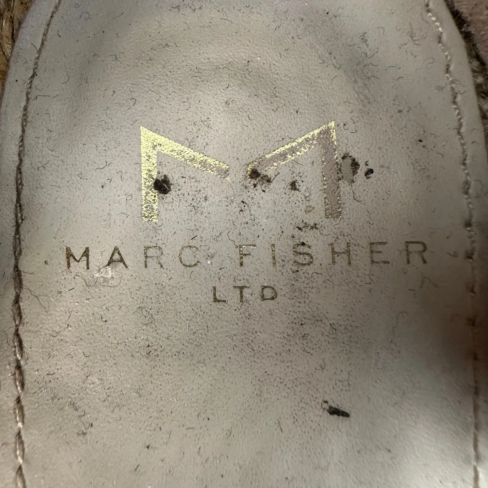 Marc Fisher LTD Women's Espadrille Platform Wedge Sandals Beige Leather Size 6.5 - Image 12