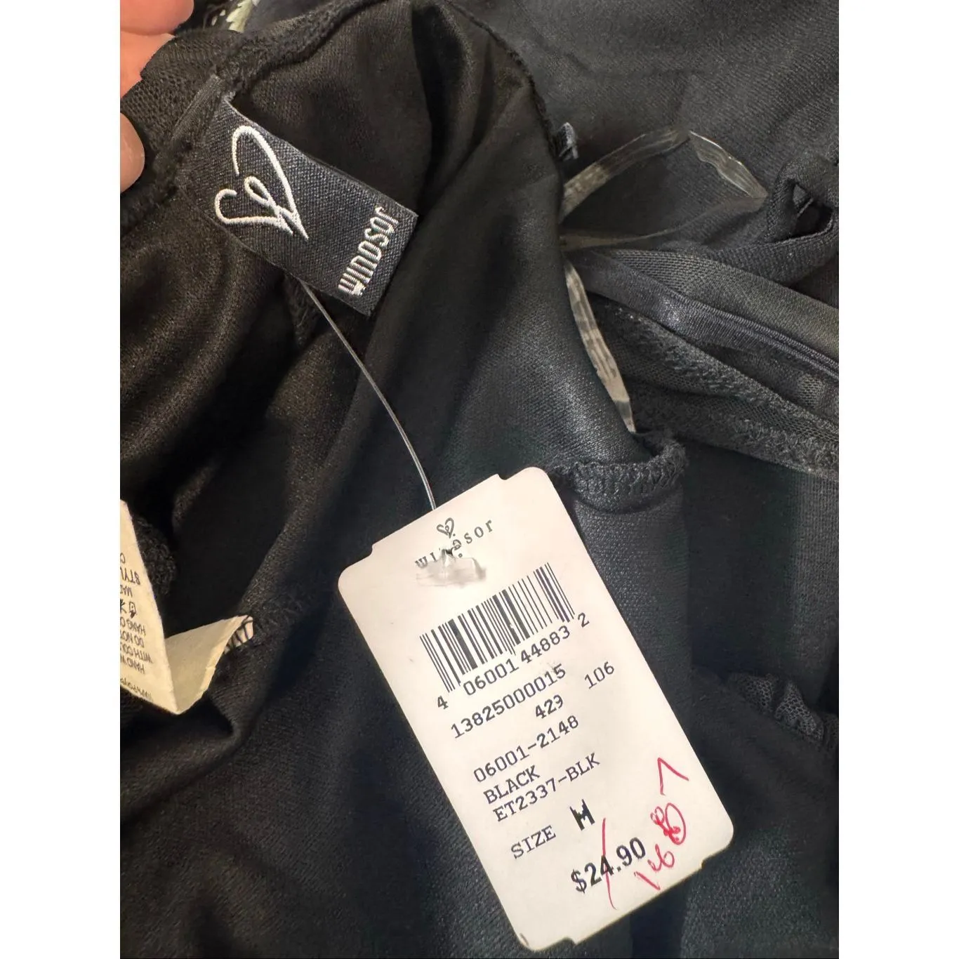 Windsor Black Lace Up Bodysuit Women’s M – Sheer Mesh Back, Ruched Front, Sexy N - Image 6