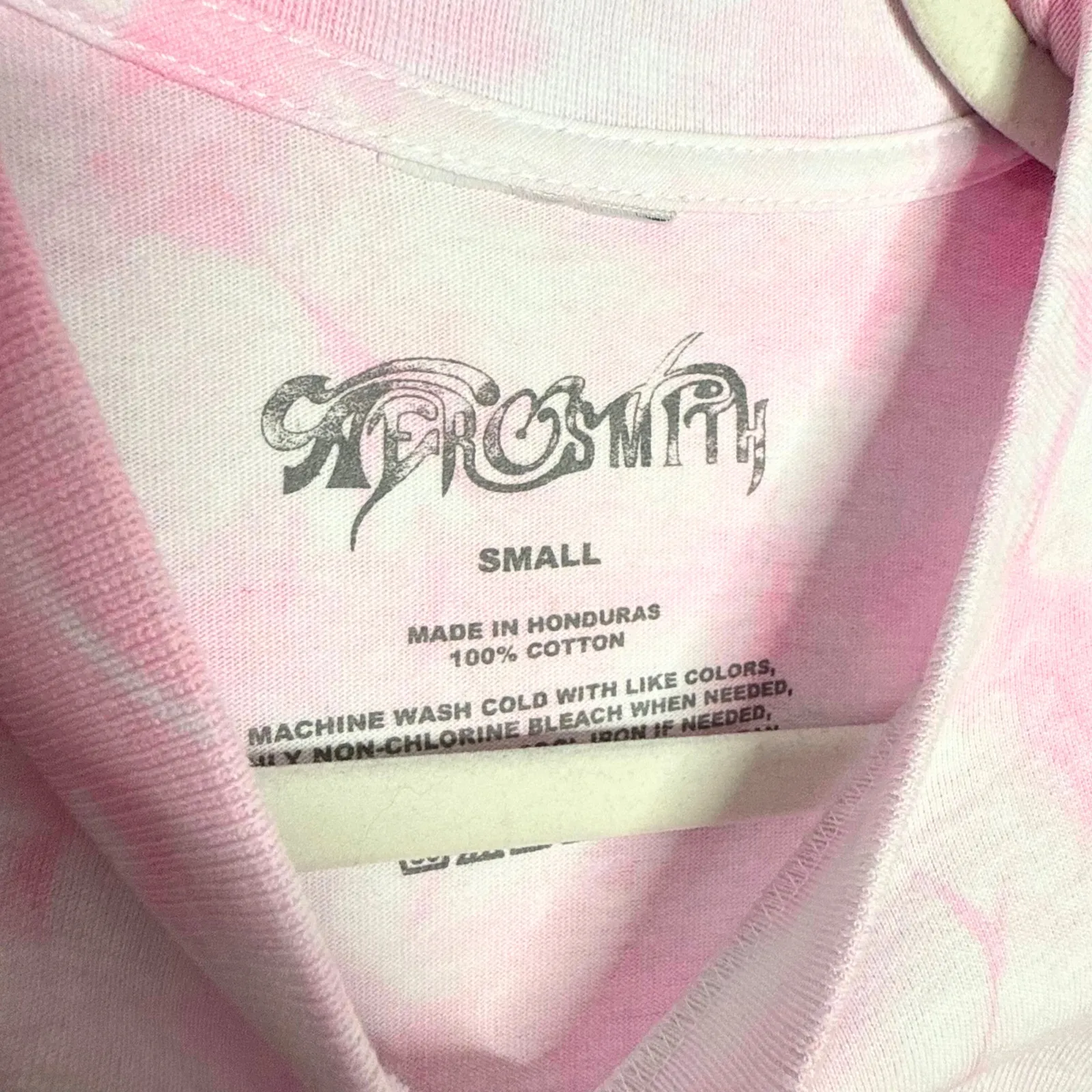 Aerosmith Pink Tie Dye Short Sleeve Graphic Band Tee Shirt Size Small T-Shirt - Image 3