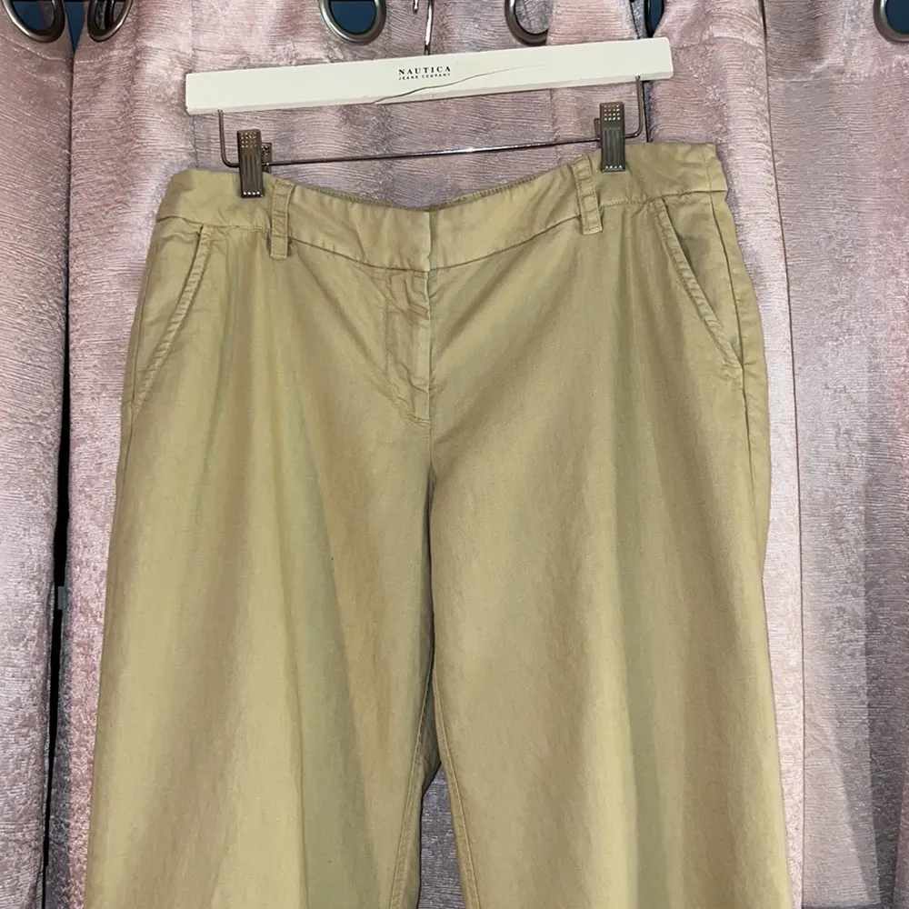 Vintage J Crew CityFit Size 10 Linen Blend Trousers - Image 2