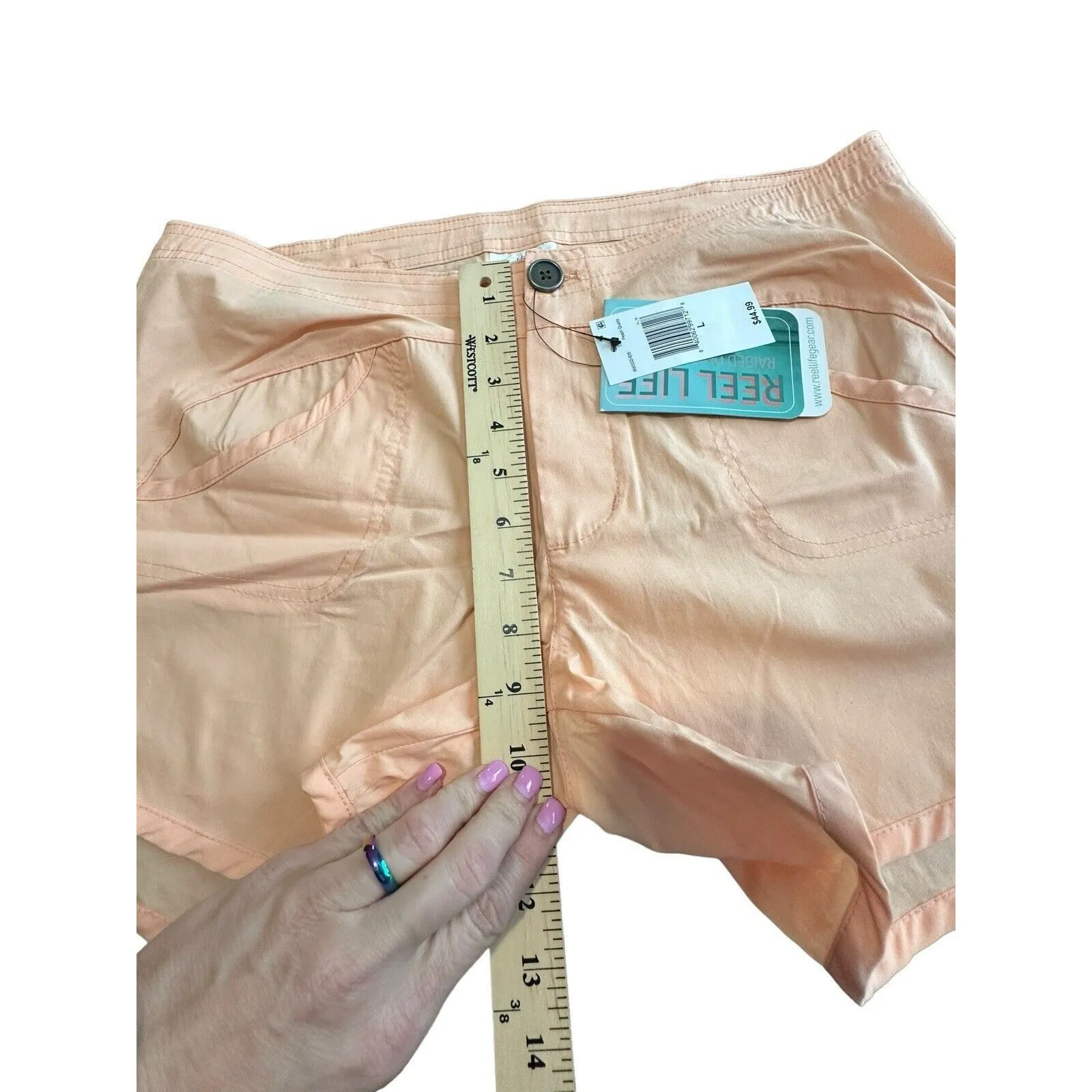 NWT Reel Life Shorts Women’s Size Large‎ Peach Quartz Lightweight Board #GH7 - Image 7