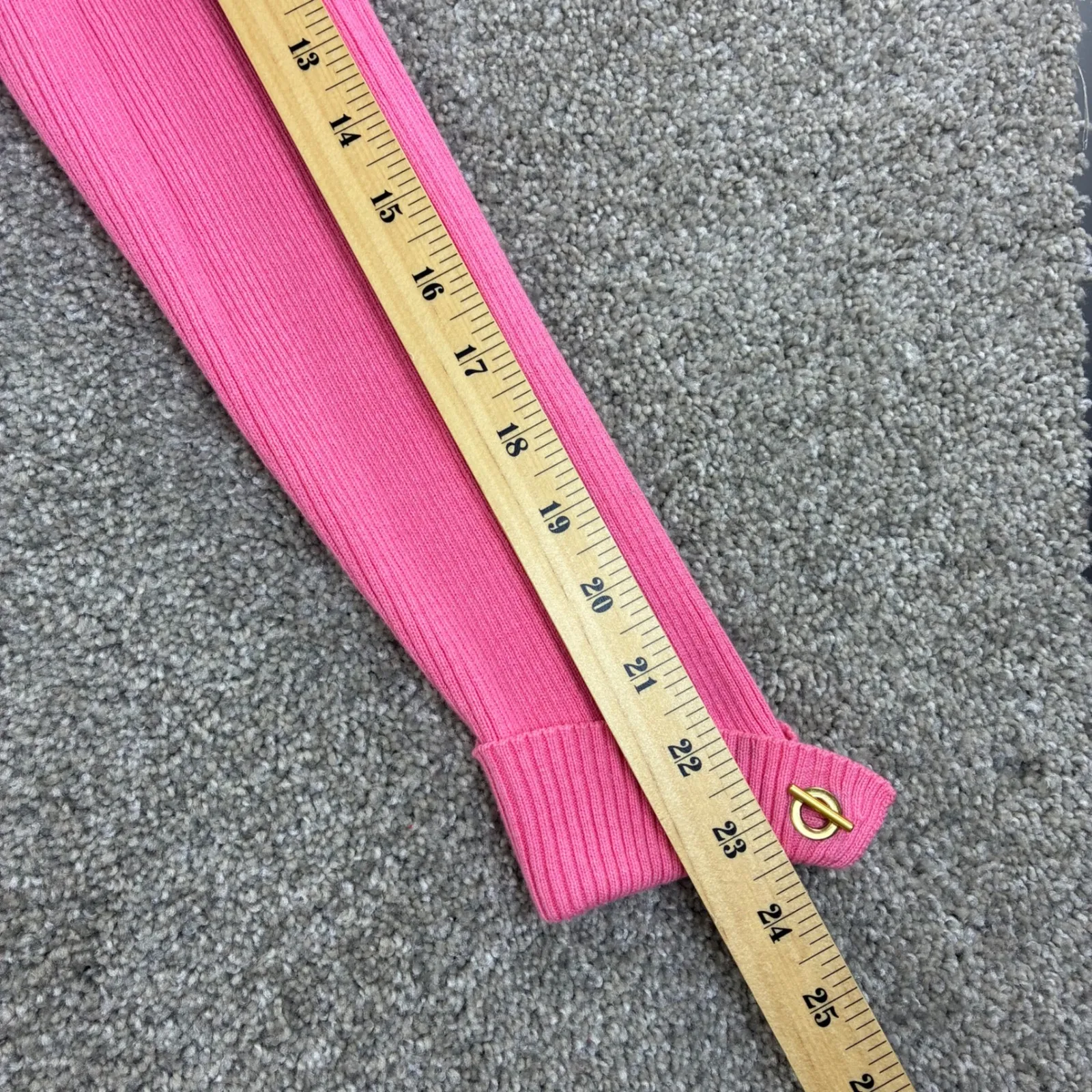 Charter Club Pink Ribbed Knit Long Sleeve Sweater Top Womens M Classic Knit - Image 3