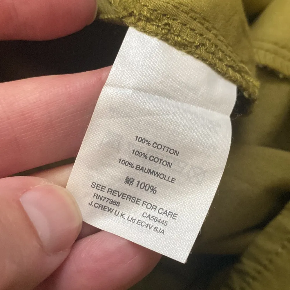 NWT J. Crew olive green high-waist cotton paper bag tie cropped pants, size 12 - Image 7