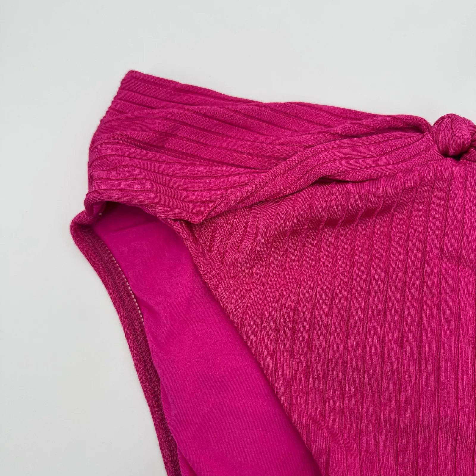 Robin Piccone Neelah Bikini Bottoms Small NEW High Waist Knot Front 216267 Swim - Image 9