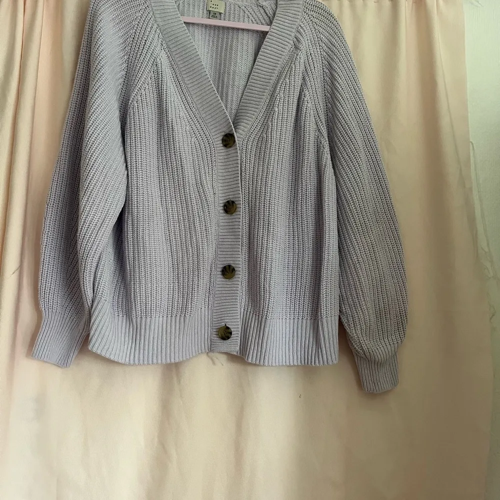 A New Day Purple Cardigan Sweater V-Neck Cozy - Image 2