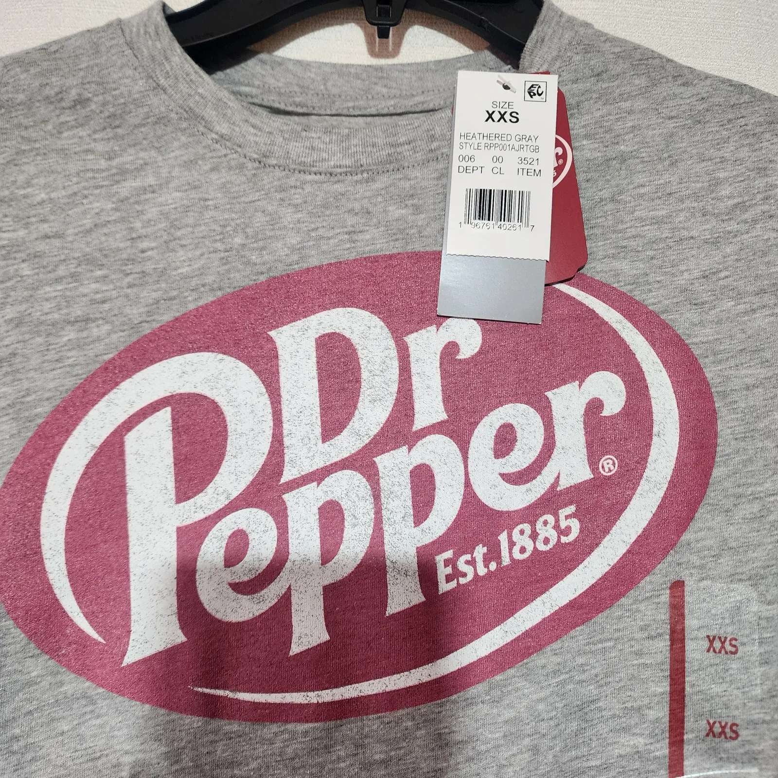 Dr pepper size XXS women's shirt faded graphic Gray - Image 2
