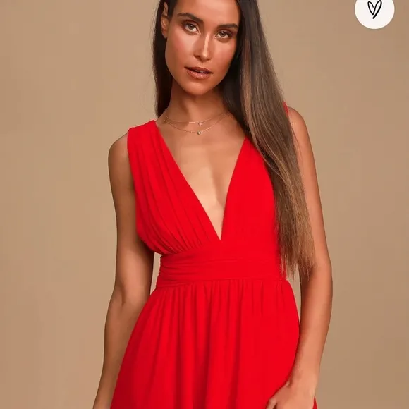 Long red dress Perfect for event. Only wore for 3 hours just like new - Image 2