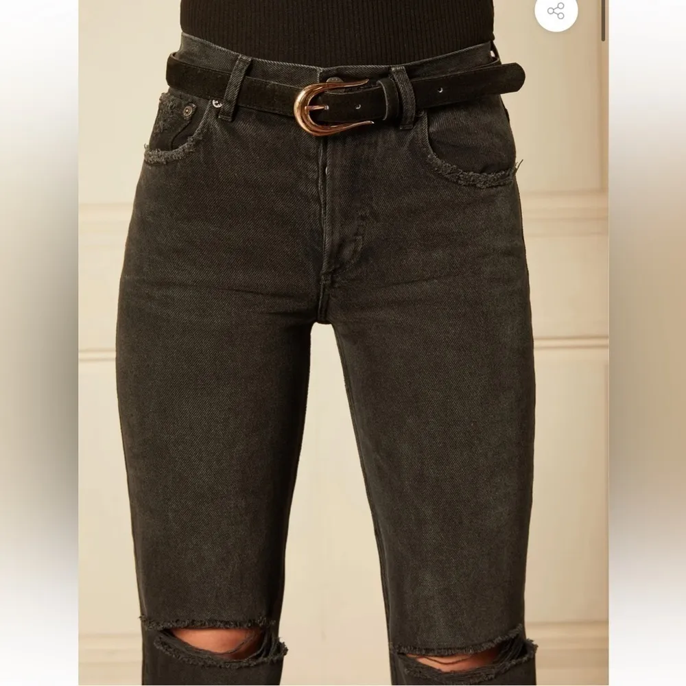 NWT Boyish x Revolve The Tommy Jeans Fatal Attraction size 26 black distressed - Image 3