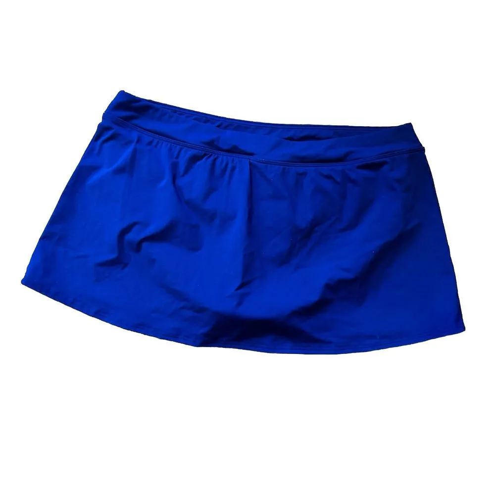 Lands End Swim Skirt 22W Blue Built in Brief‎ Skort - Image 5