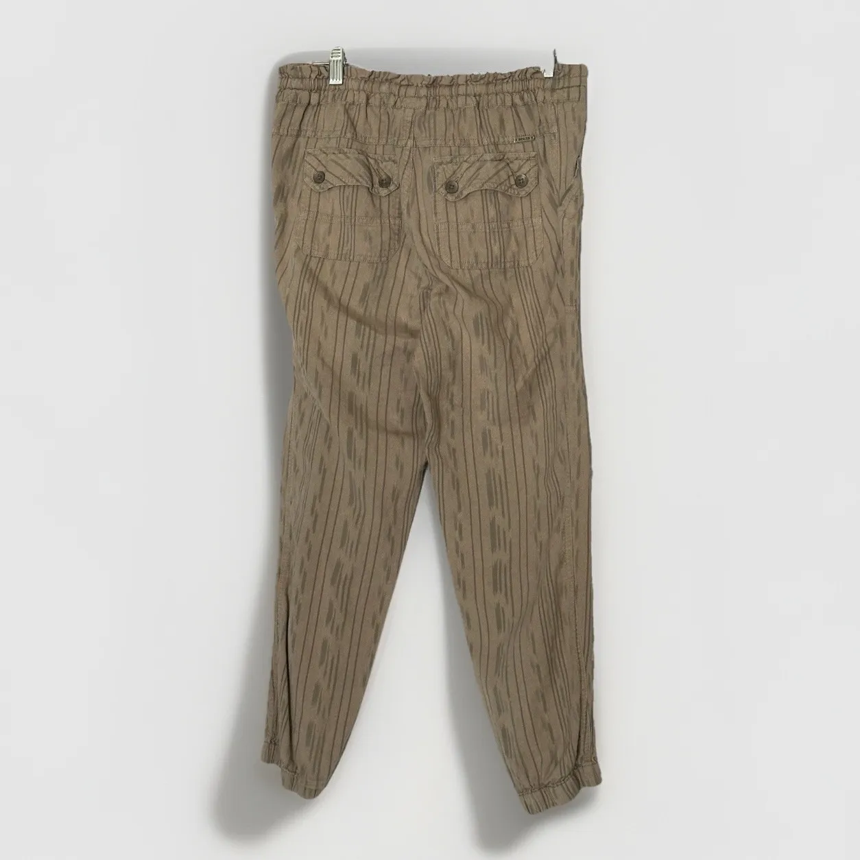 prAna Arlie Jogger Pants Womens Small Brown Striped Organic Cotton Casual Travel - Image 2