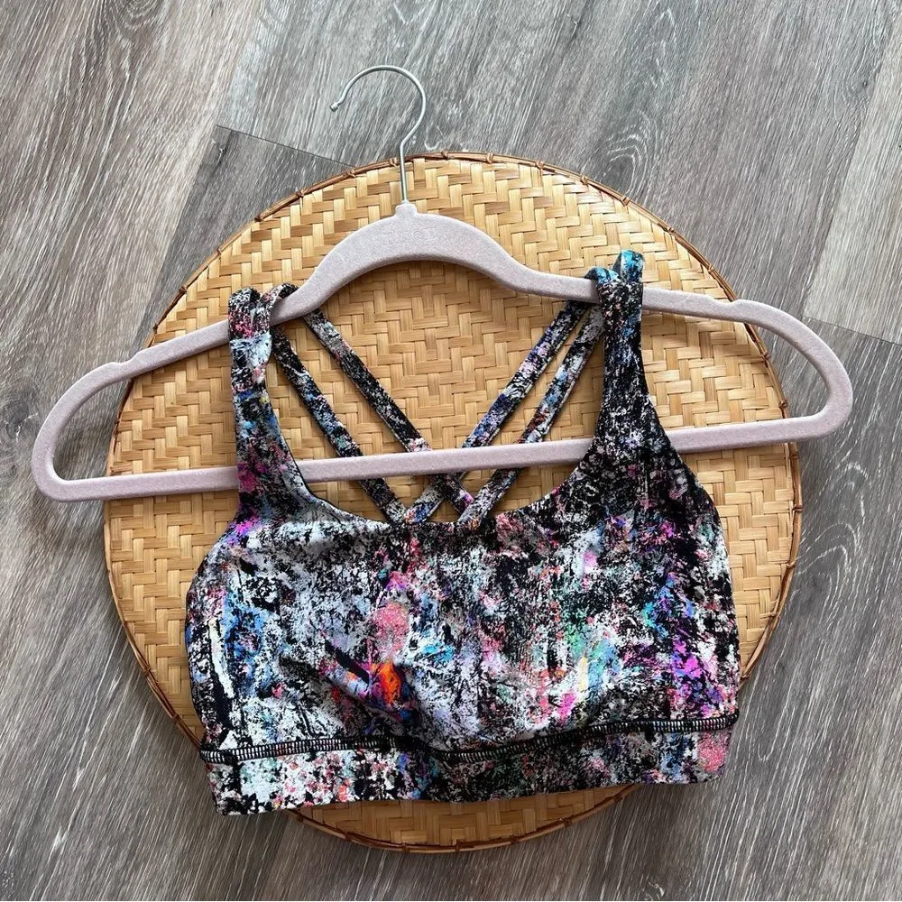 Lululemon energy sports bra in vitalize multi color print Women’s Size‎ 4 - Image 3