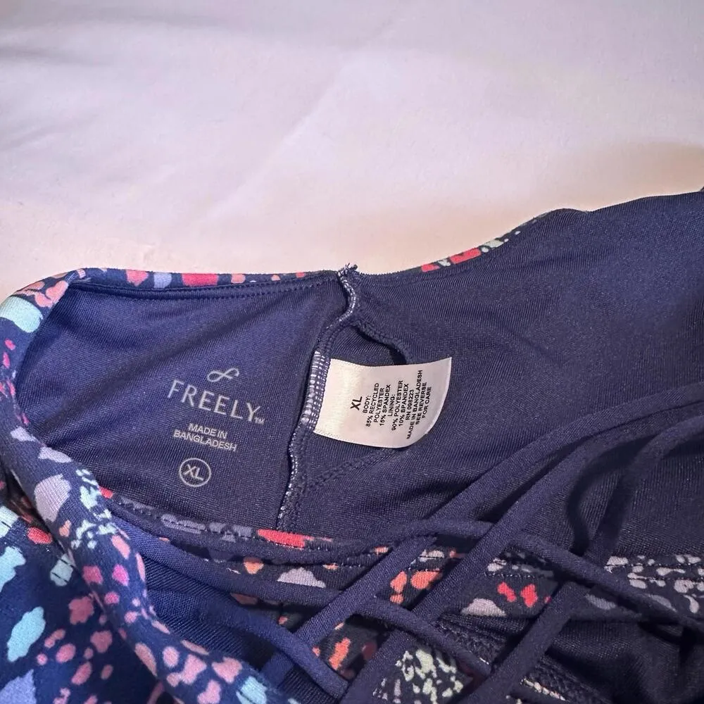 Lively Strappy Back Multi Color Active Sports Bra Sz XL Light Removable Padding - Image 10