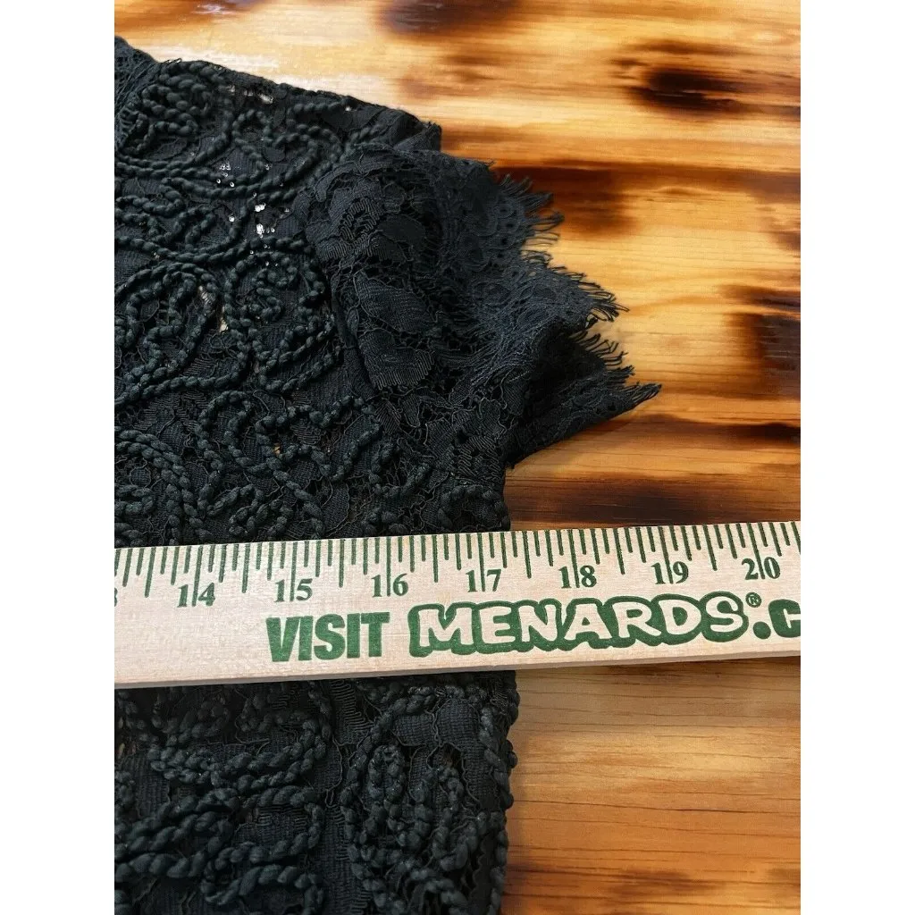 Zara Trafaluc Size Small Green‎ Cropped Crochet Women's Top Short Sleeve Zip - Image 5