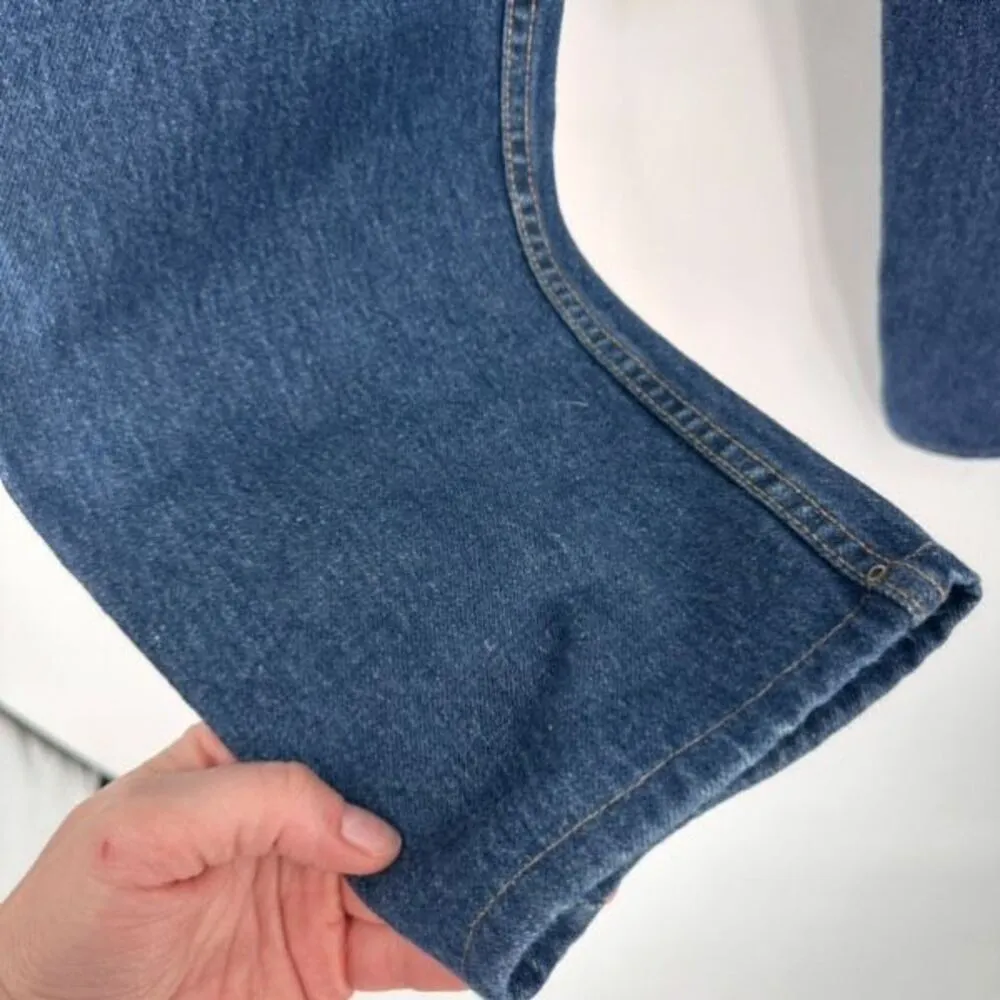 Vintage 90s  550 Relaxed Fit Tapered Leg Dark High Rise Mom Jeans Size 10 - Image 7