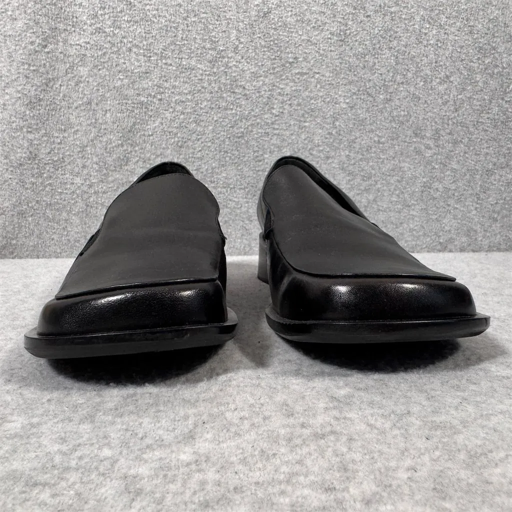 Etienne Aigner Women's Black Y2K Leather Loafers Size 9.5 Casual Flats - Image 3