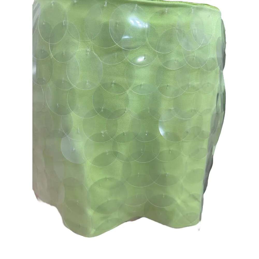 NWT JONATHAN SIMKHAI TRANSPARENT SEQUIN SET IN LIME sz 4 Green - Image 7