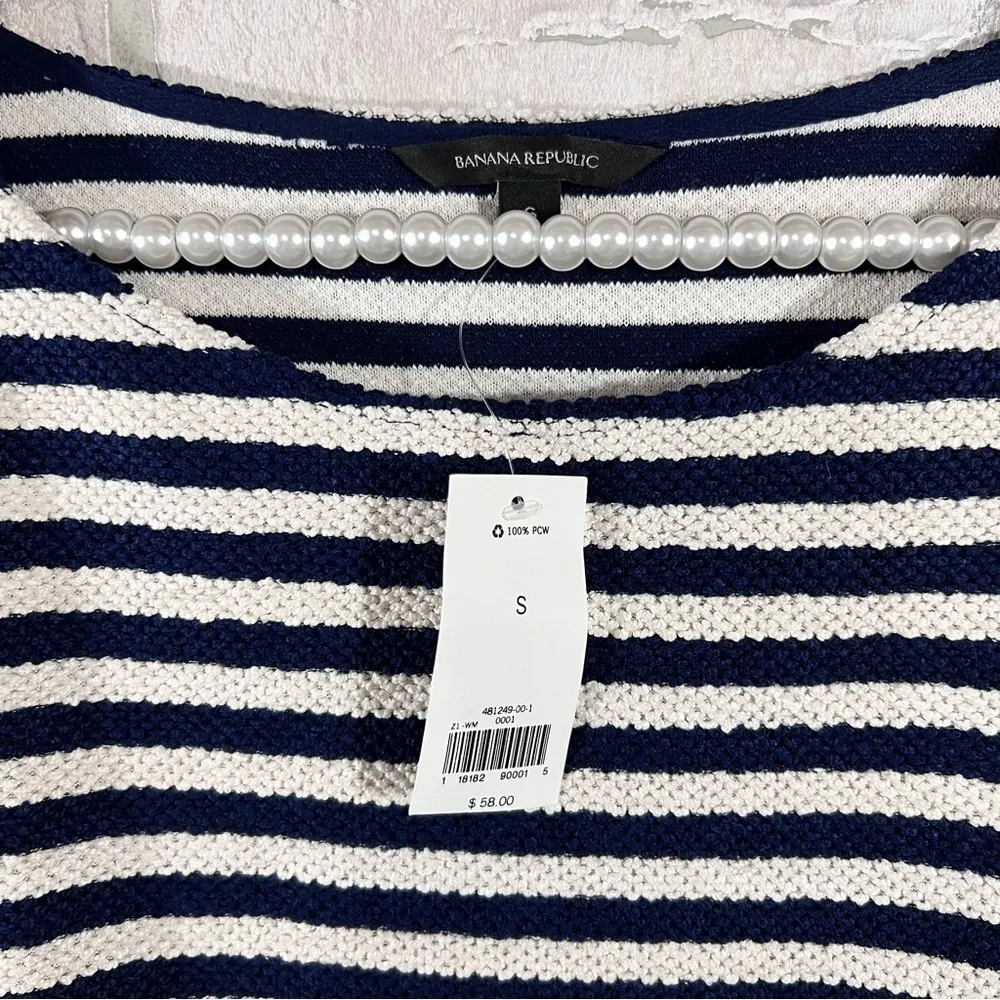 Banana Republic NWT Mariner Stripe Long Sleeve Top Size S - Image 6