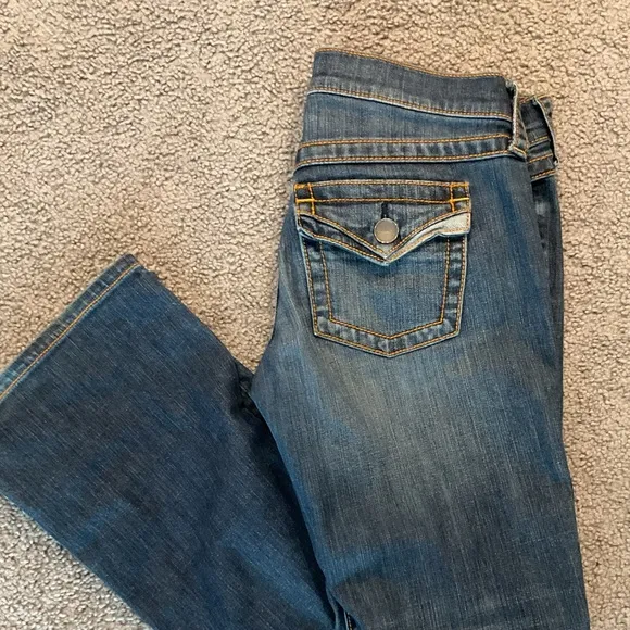 Victoria's Secret VS  Low 5 Flap Boot Cut Vintage Jeans Pants sz 2, Like New - Image 2