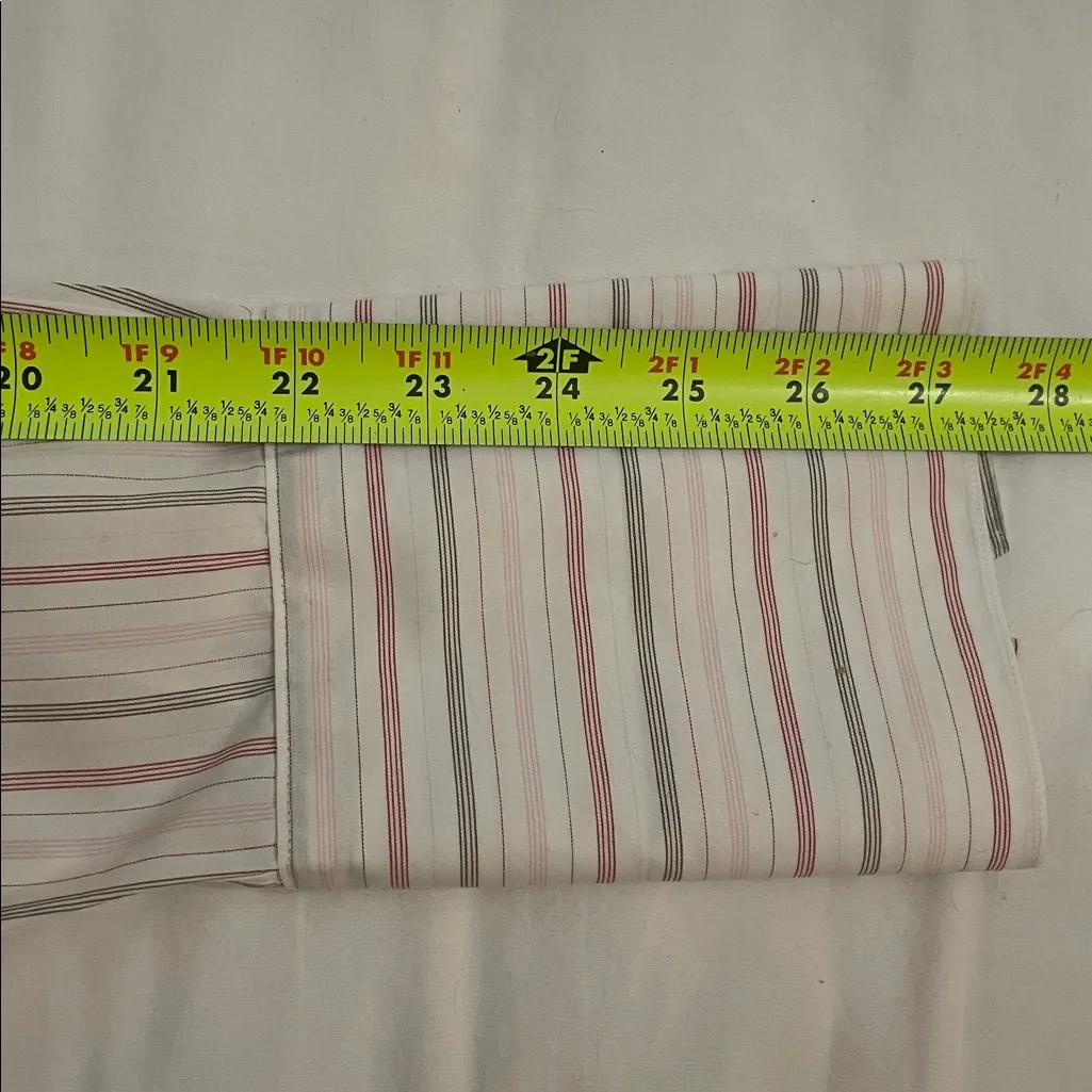 Brooks Brothers Semi-Fitted French Cuff Button Up Striped Shirt Top Womens 12 - Image 6